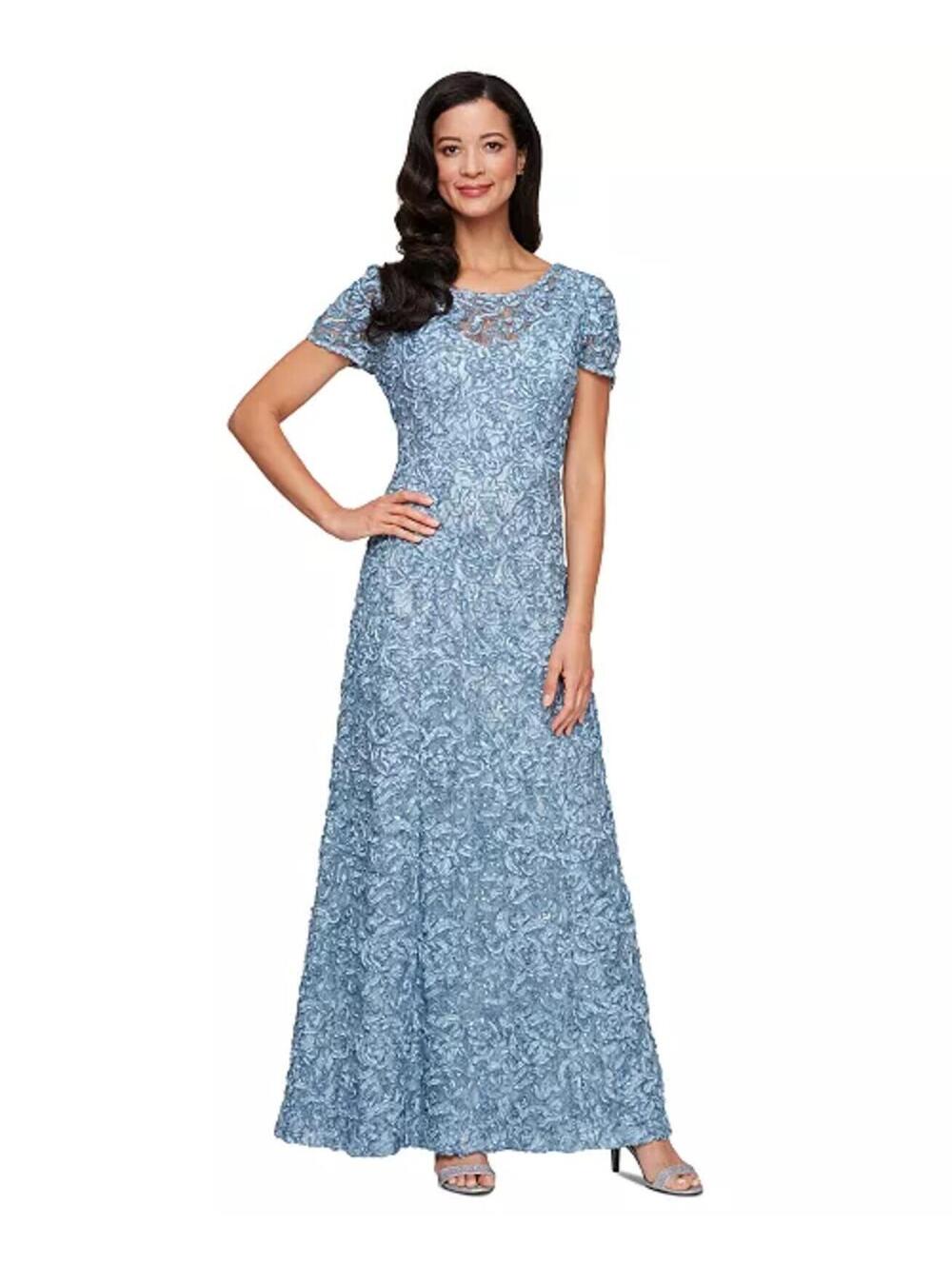 Alex Evenings Women's Soutache Sequin A-Line Dress